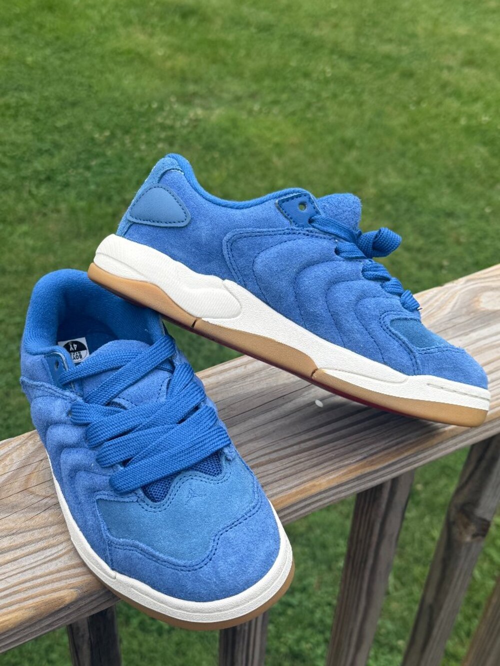 Jordan Luka 2 Blue Suede Sneakers Y2K Streetwear Athleisure 4Y 3818